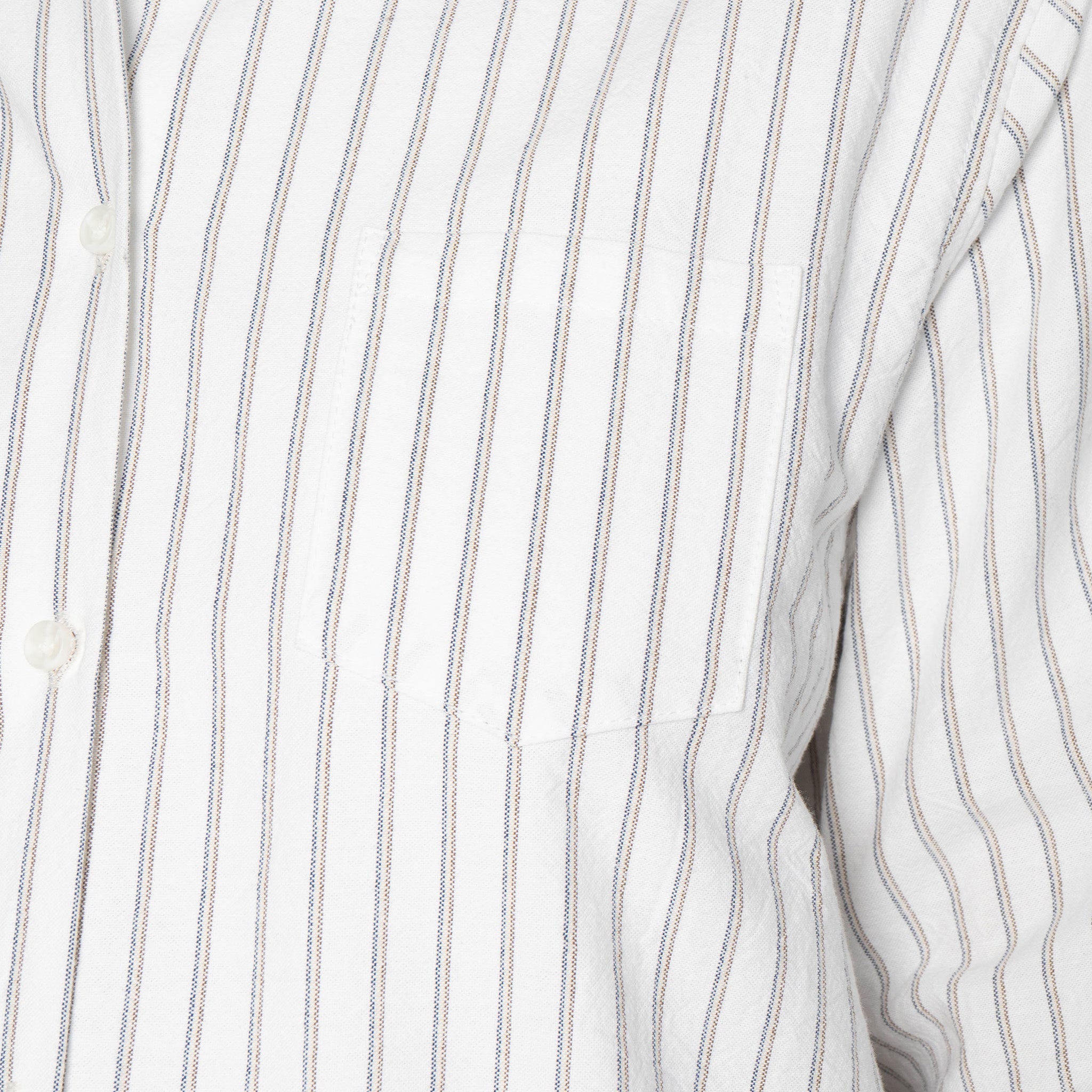 Judy Shirt - Cotton Yarn Dyed Oxford - Stripe - White