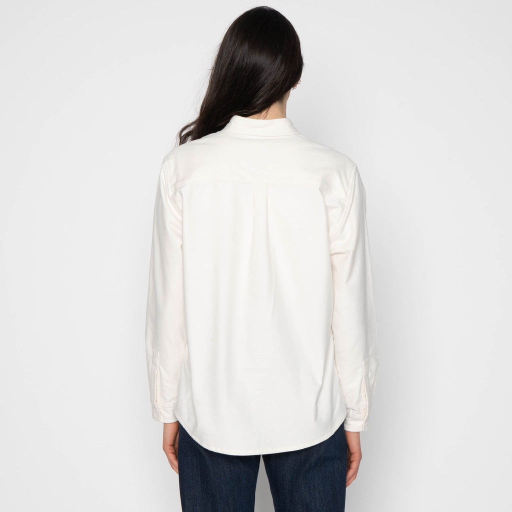 Judy Shirt - Cotton Dyed Flannel - Bone by Naked & Famous Denim