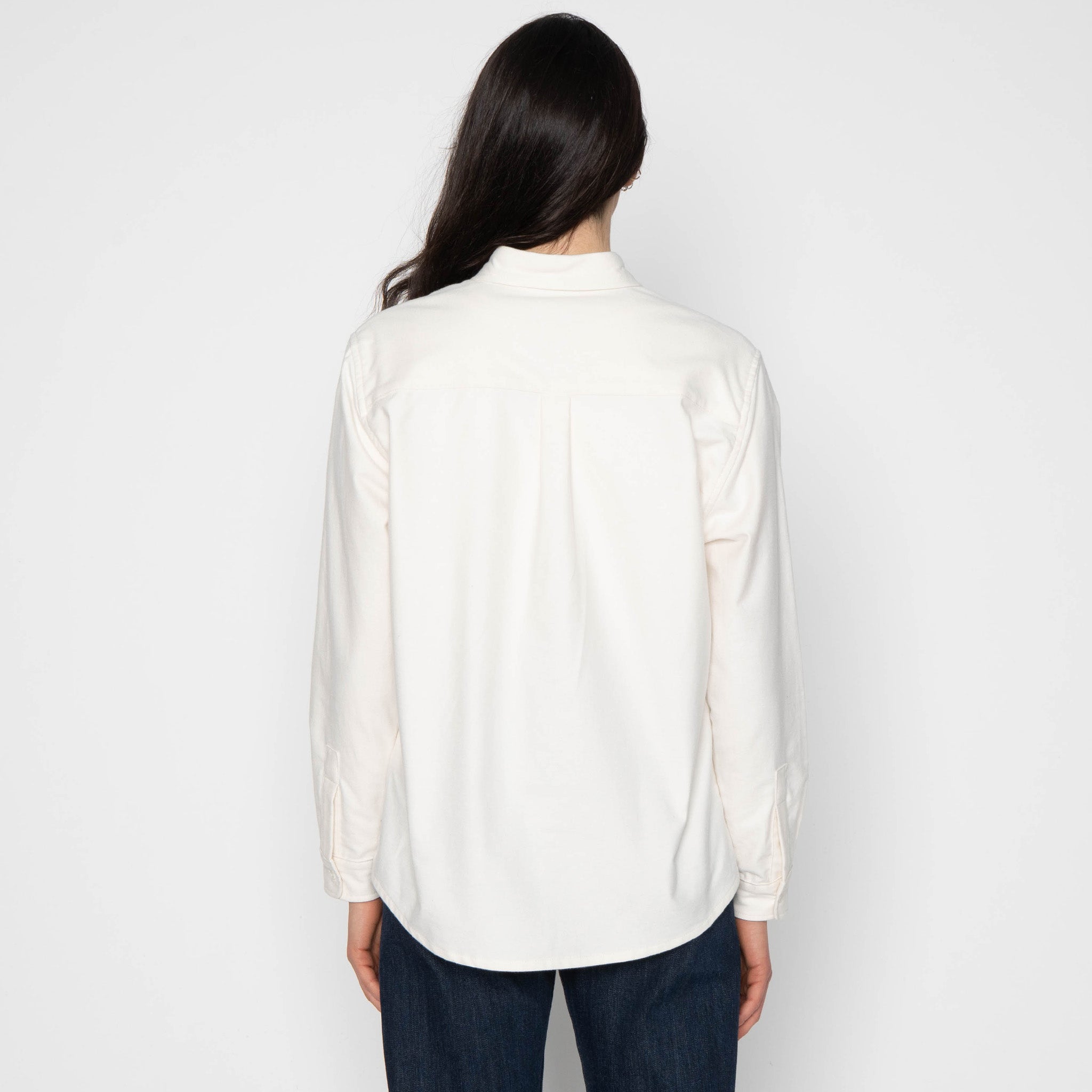 Judy Shirt - Cotton Dyed Flannel - Bone by Naked & Famous Denim