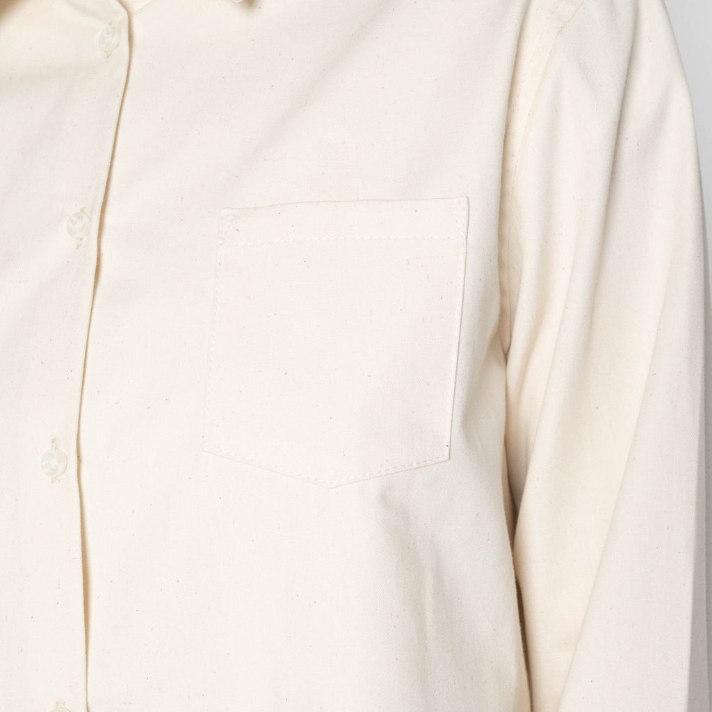 Judy Shirt - Cotton Dyed Flannel - Bone by Naked & Famous Denim
