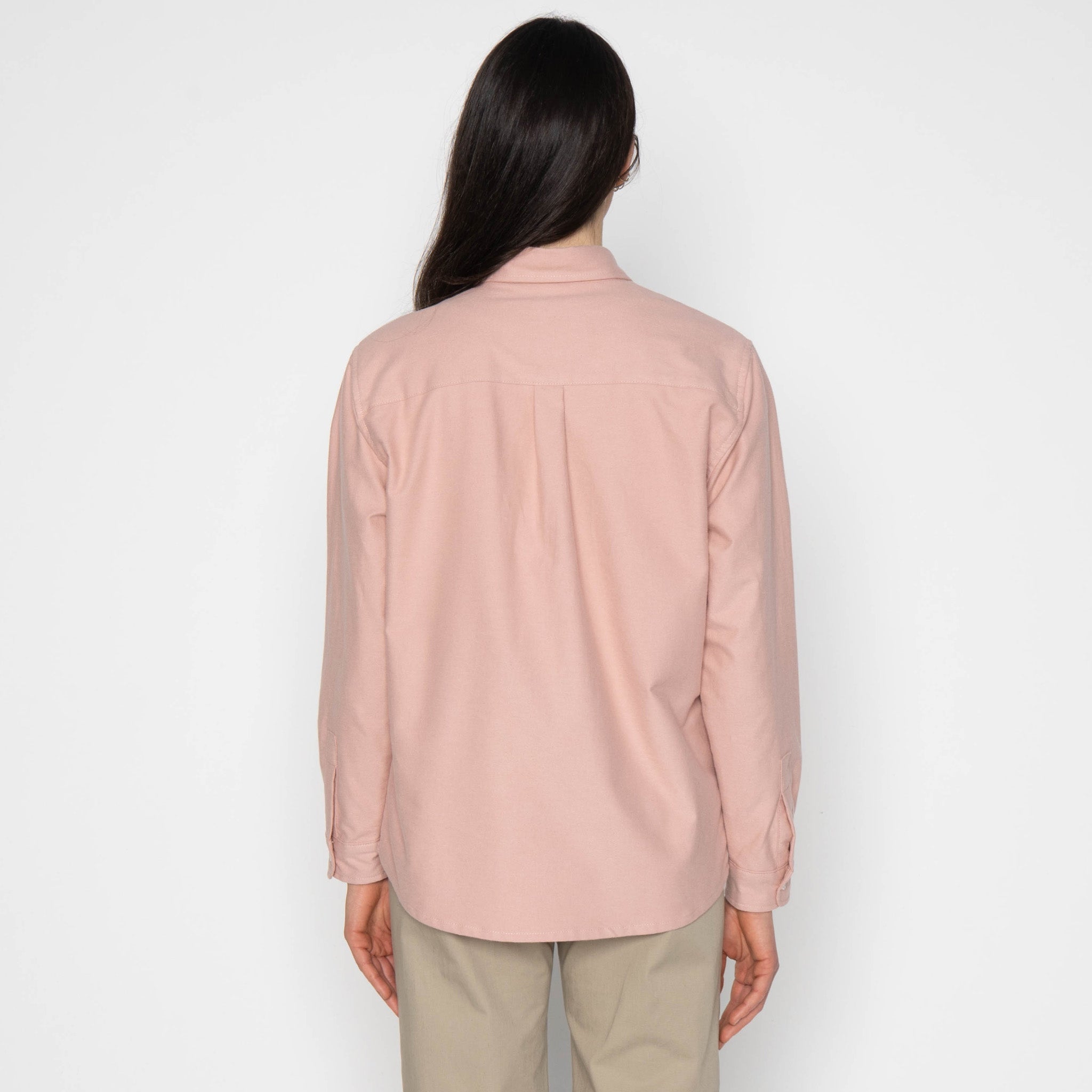 Judy Shirt - Cotton Dyed Flannel - Dusty Pink by Naked & Famous Denim