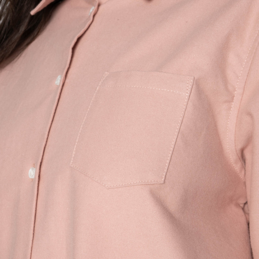 Judy Shirt - Cotton Dyed Flannel - Dusty Pink by Naked & Famous Denim