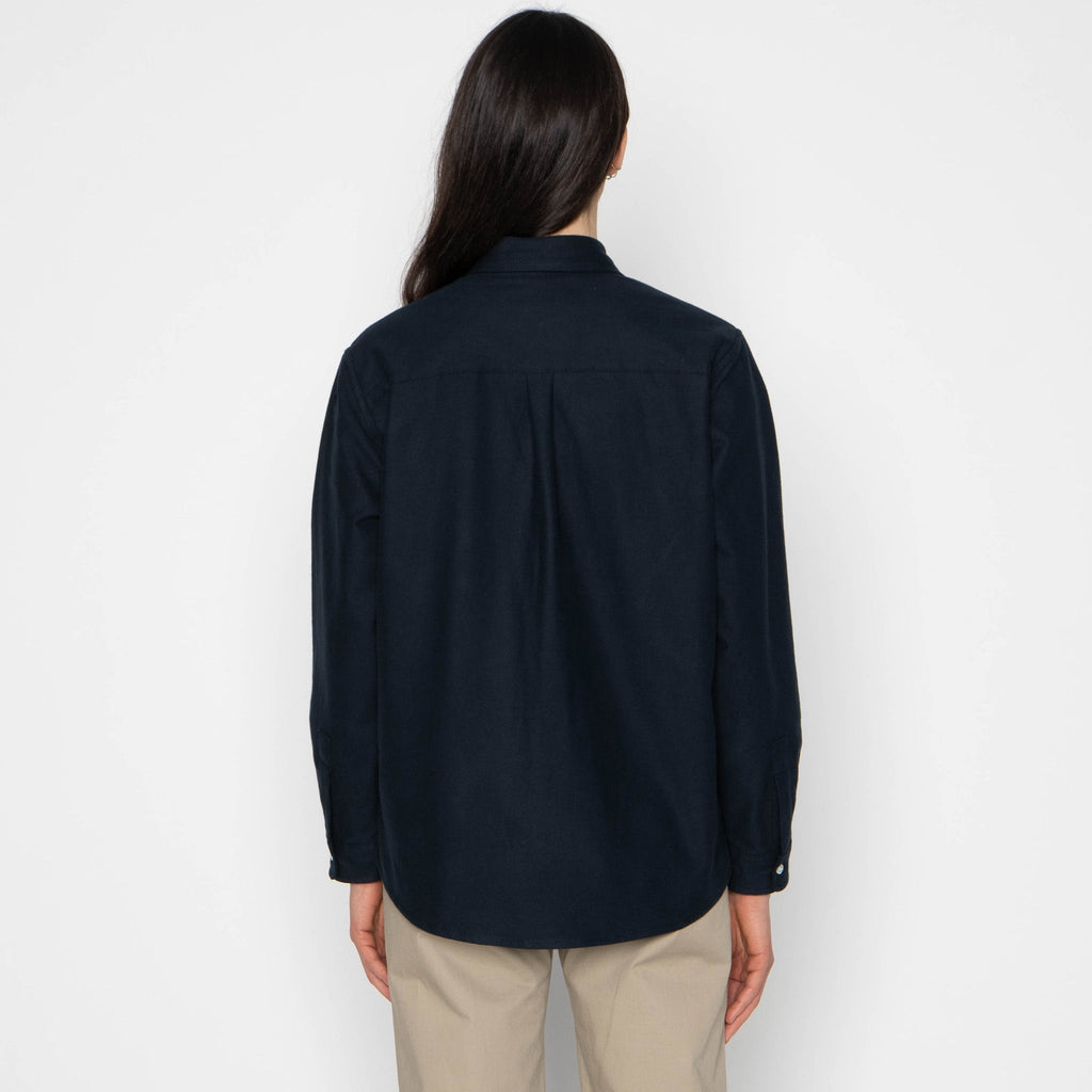 Judy Shirt - Cotton Dyed Flannel - Midnight Blue by Naked & Famous Denim