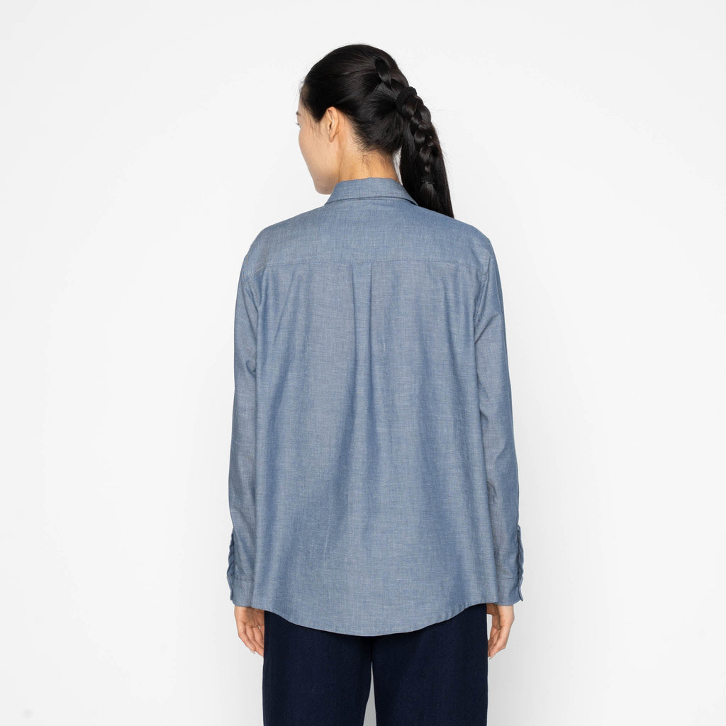 Judy - Chambray with Multicolor Neps - Blue by Naked & Famous Denim