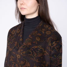 Load image into Gallery viewer, Collarless Jacket - Paisley Corduroy - Brown
