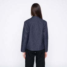 Load image into Gallery viewer, Collarless Jacket - Slub Nep Rinsed - Indigo
