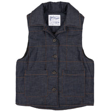 Load image into Gallery viewer, Quilted Vest - Slub Nep Rinsed - Indigo | Naked &amp; Famous Denim
