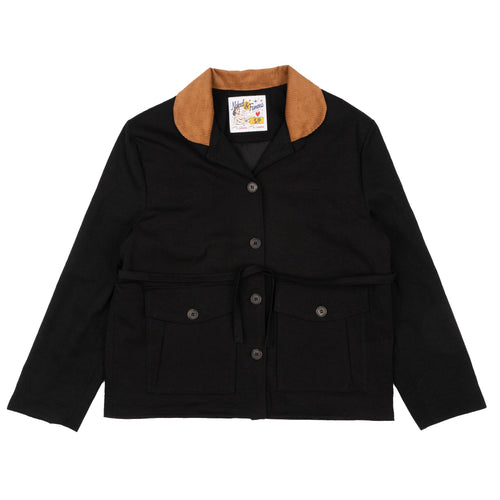 Balmoral Jacket - Rinsed Oxford - Black | Naked & Famous Denim