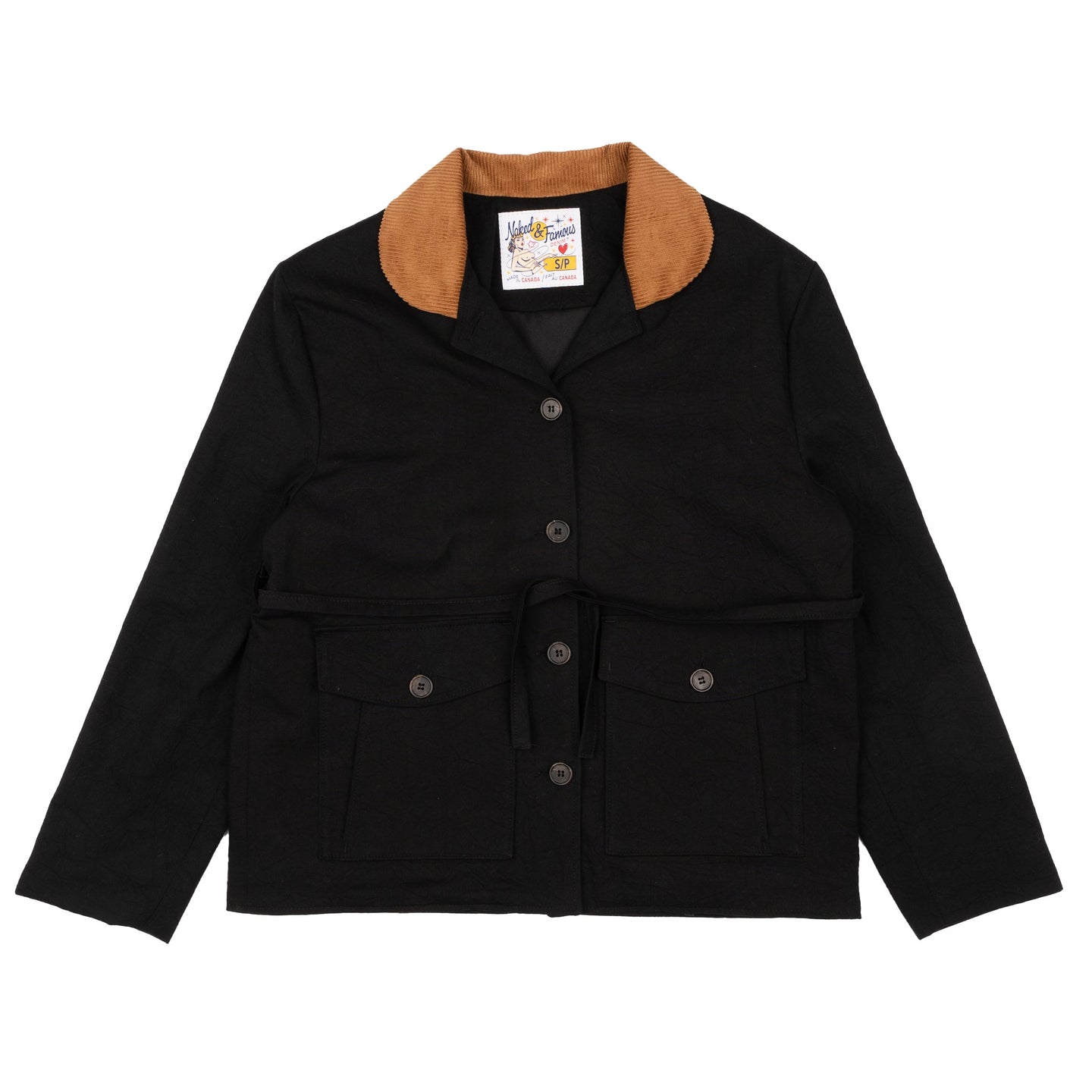 Balmoral Jacket - Rinsed Oxford - Black | Naked & Famous Denim