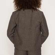 Load image into Gallery viewer, Collarless Jacket - Wool Multi Nep - Brown | Naked &amp; Famous Denim
