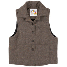 Load image into Gallery viewer, Quilted Vest - Wool Multi Nep - Brown | Naked &amp; Famous Denim
