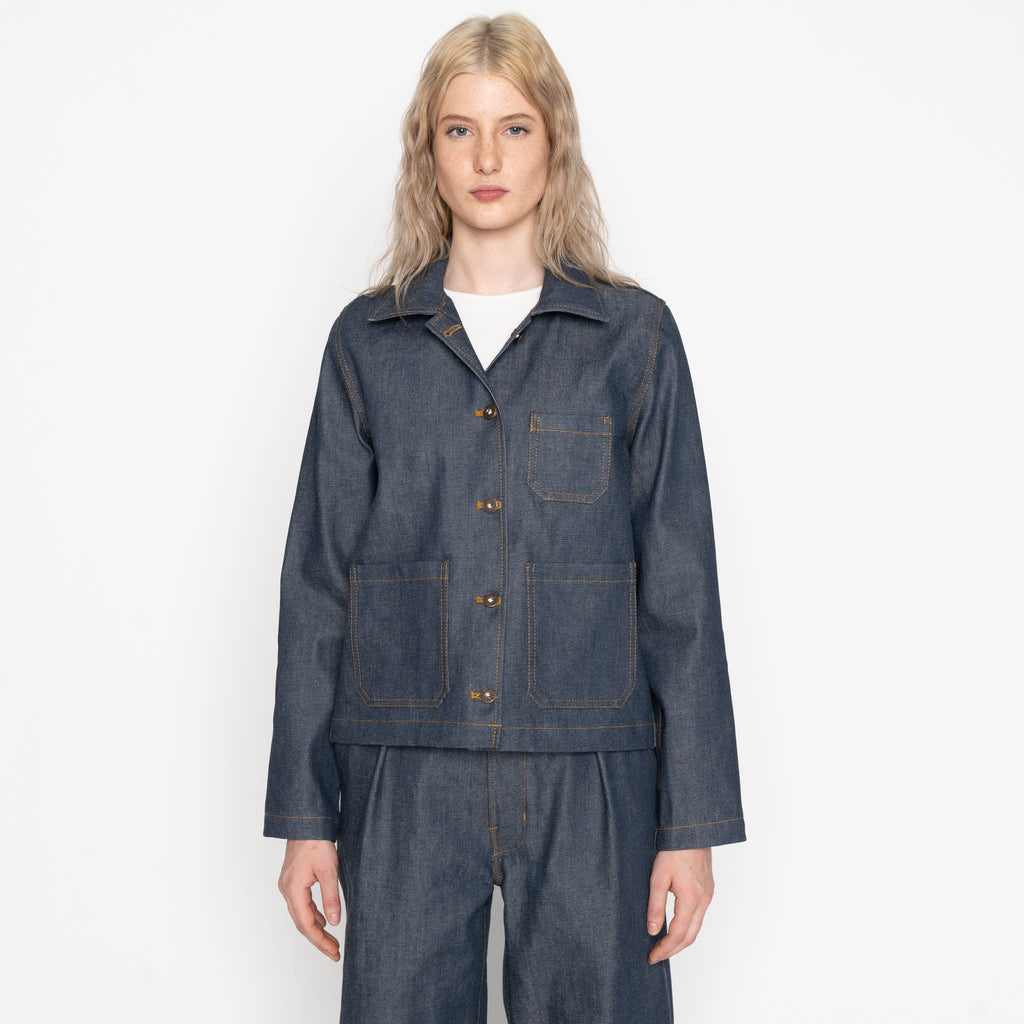 Gracie - Organic Faded Corduroy - Pale Indigo by Naked & Famous Denim