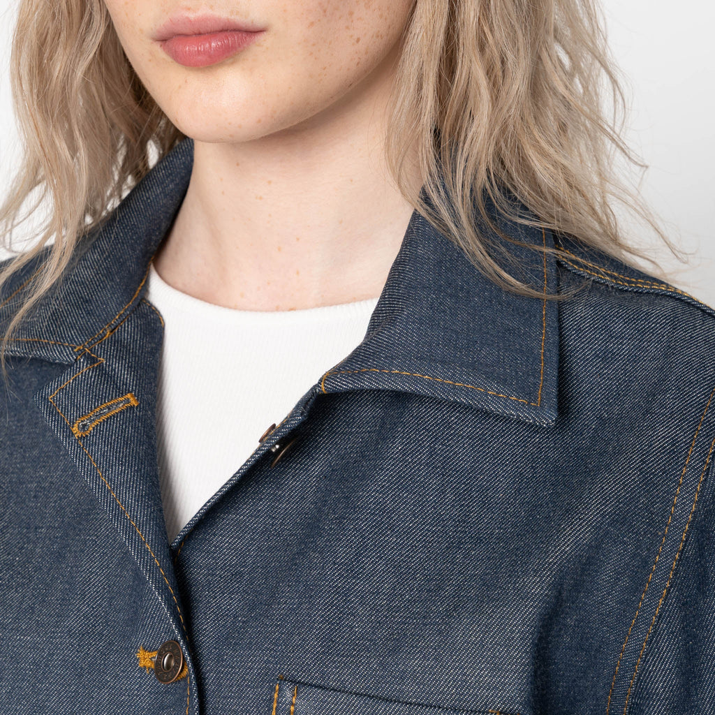 Gracie - Organic Faded Corduroy - Pale Indigo by Naked & Famous Denim