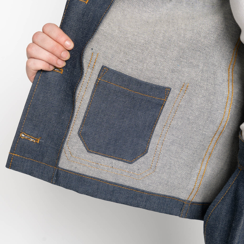 Gracie - Organic Faded Corduroy - Pale Indigo by Naked & Famous Denim