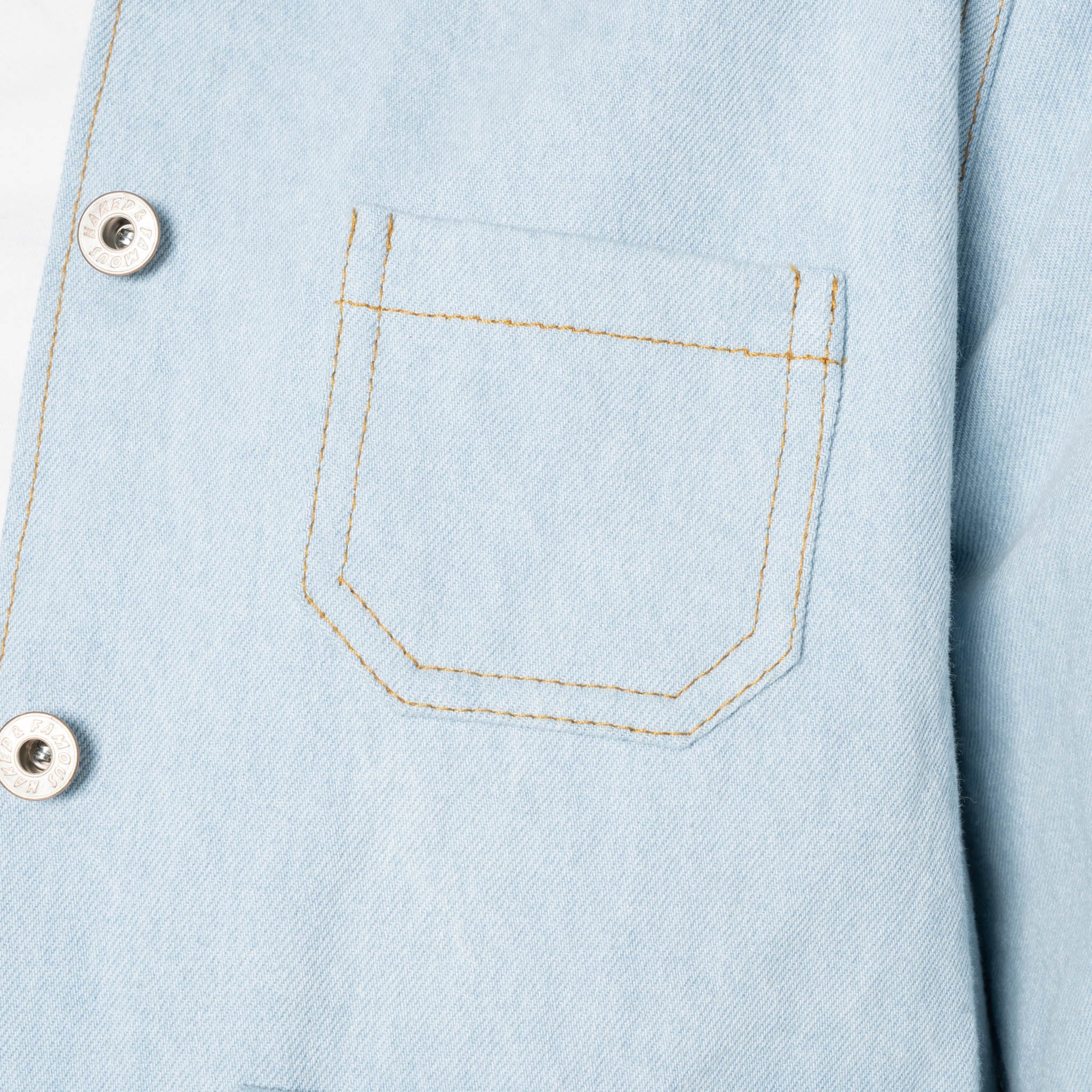 Gracie Jacket - Secret Agent Denim - Bleach Blue by Naked & Famous Denim