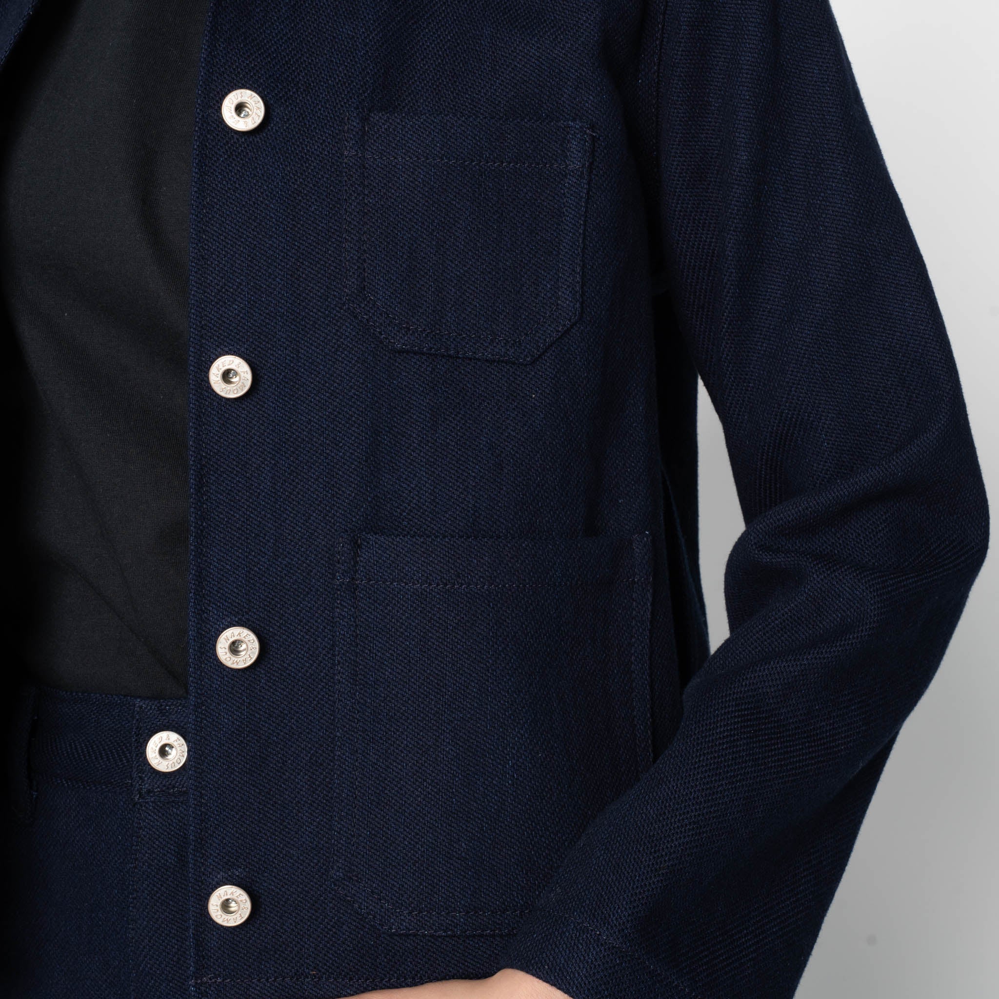 Gracie Jacket - Maekake Dobby - Indigo by Naked & Famous Denim