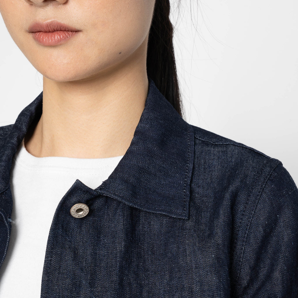 Gracie Jacket - Linen Blend Denim - Indigo by Naked & Famous Denim