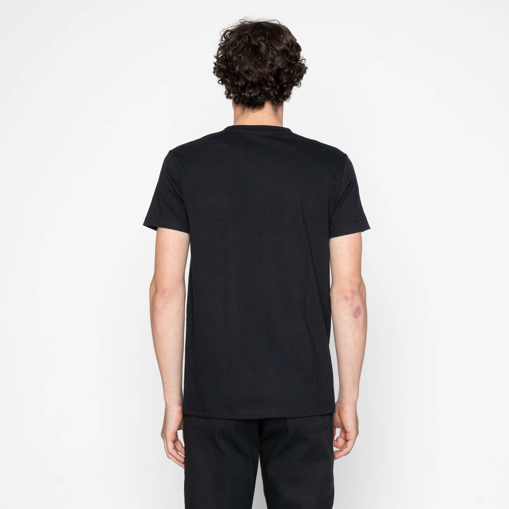 Pocket Tee - Black + Indigo Jacquard - Indigo by Naked & Famous Denim