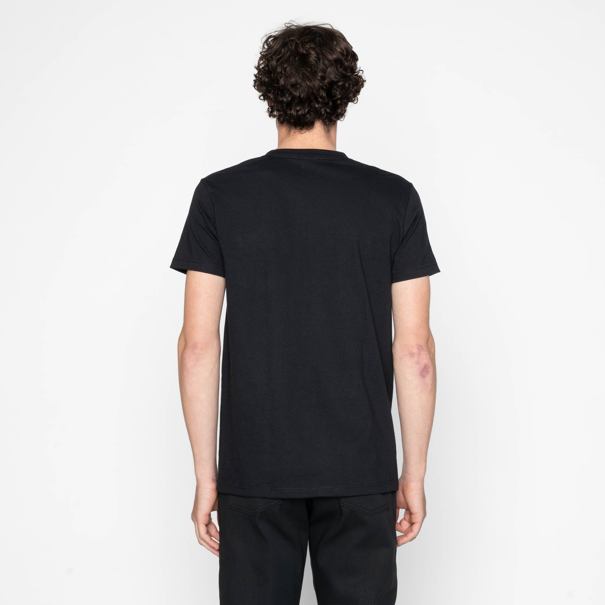Pocket Tee - Black + Indigo Jacquard - Indigo by Naked & Famous Denim