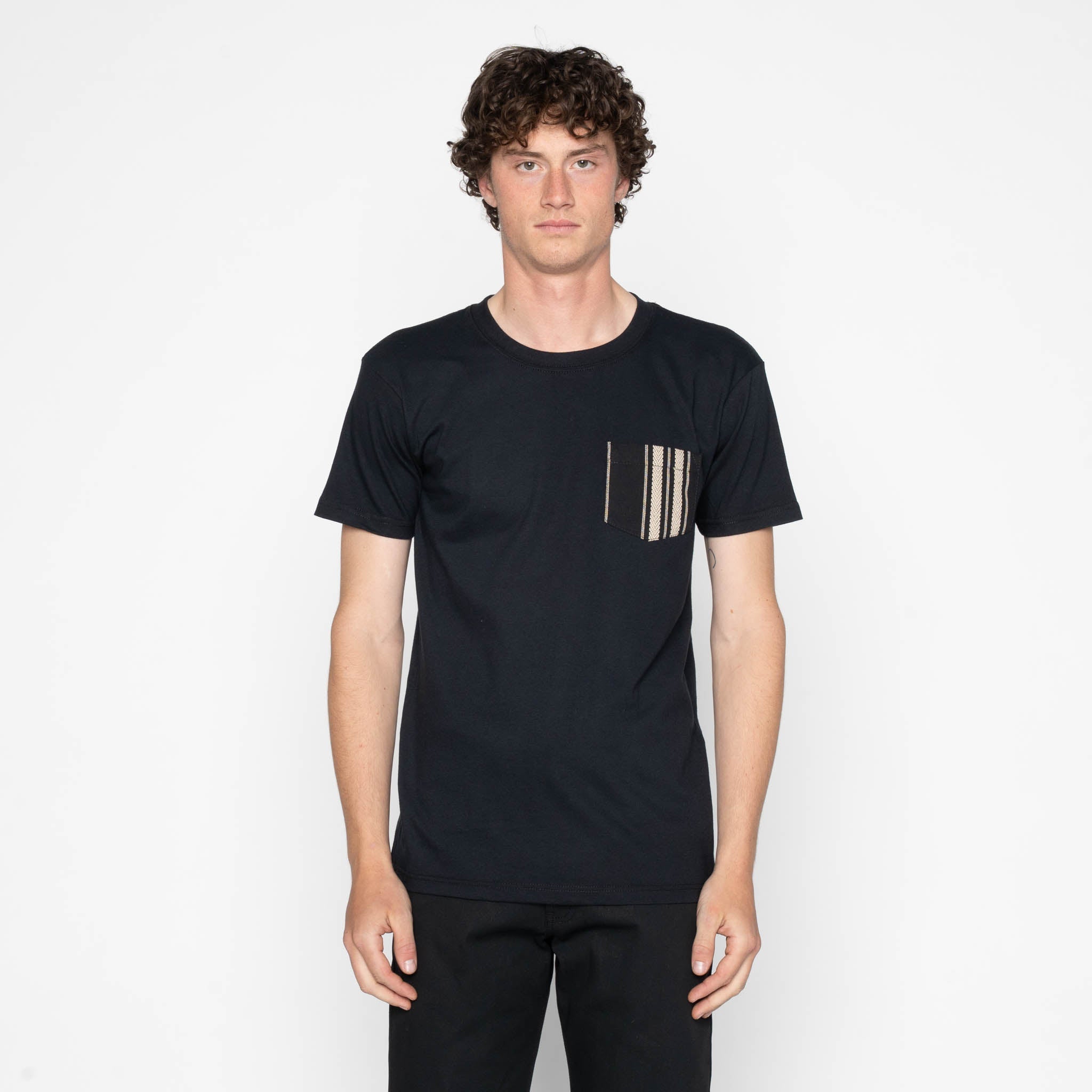 Pocket Tee - Black + Dobby Bands - Black by Naked & Famous Denim