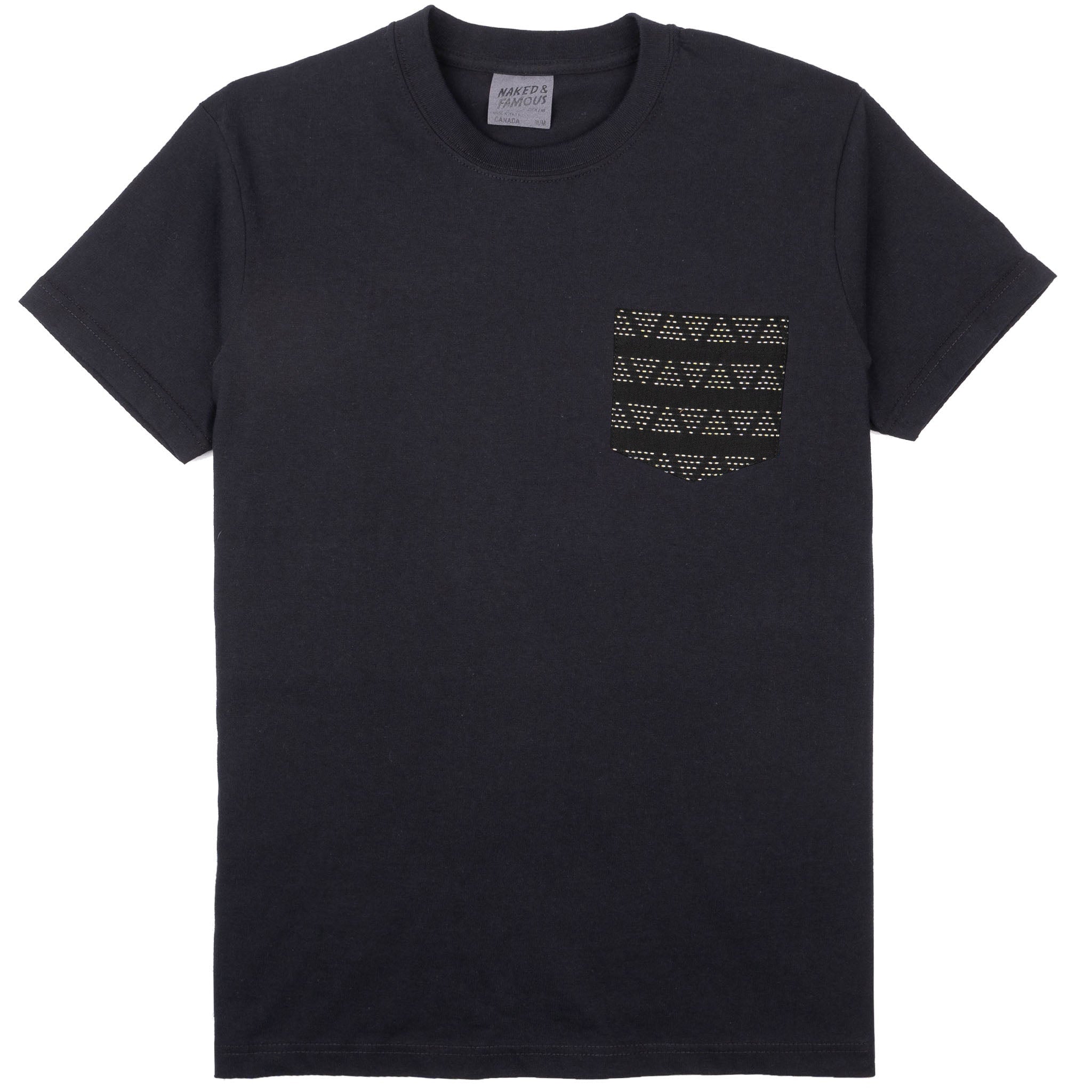 Pocket Tee - Black + Triangle Dobby Cloth by Naked & Famous Denim