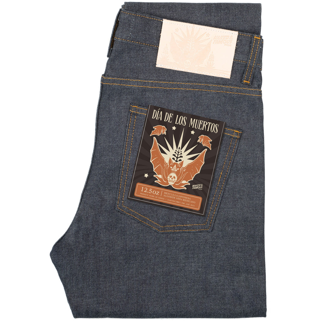 Super Guy - Dia De Los Muertos Selvedge - Bat by Naked & Famous Denim