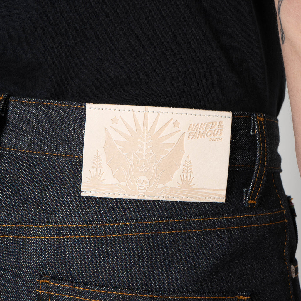 Super Guy - Dia De Los Muertos Selvedge - Bat by Naked & Famous Denim