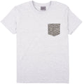 Pocket Tee - Heather Grey + Seigaiha Waves - Indigo by Naked & Famous Denim