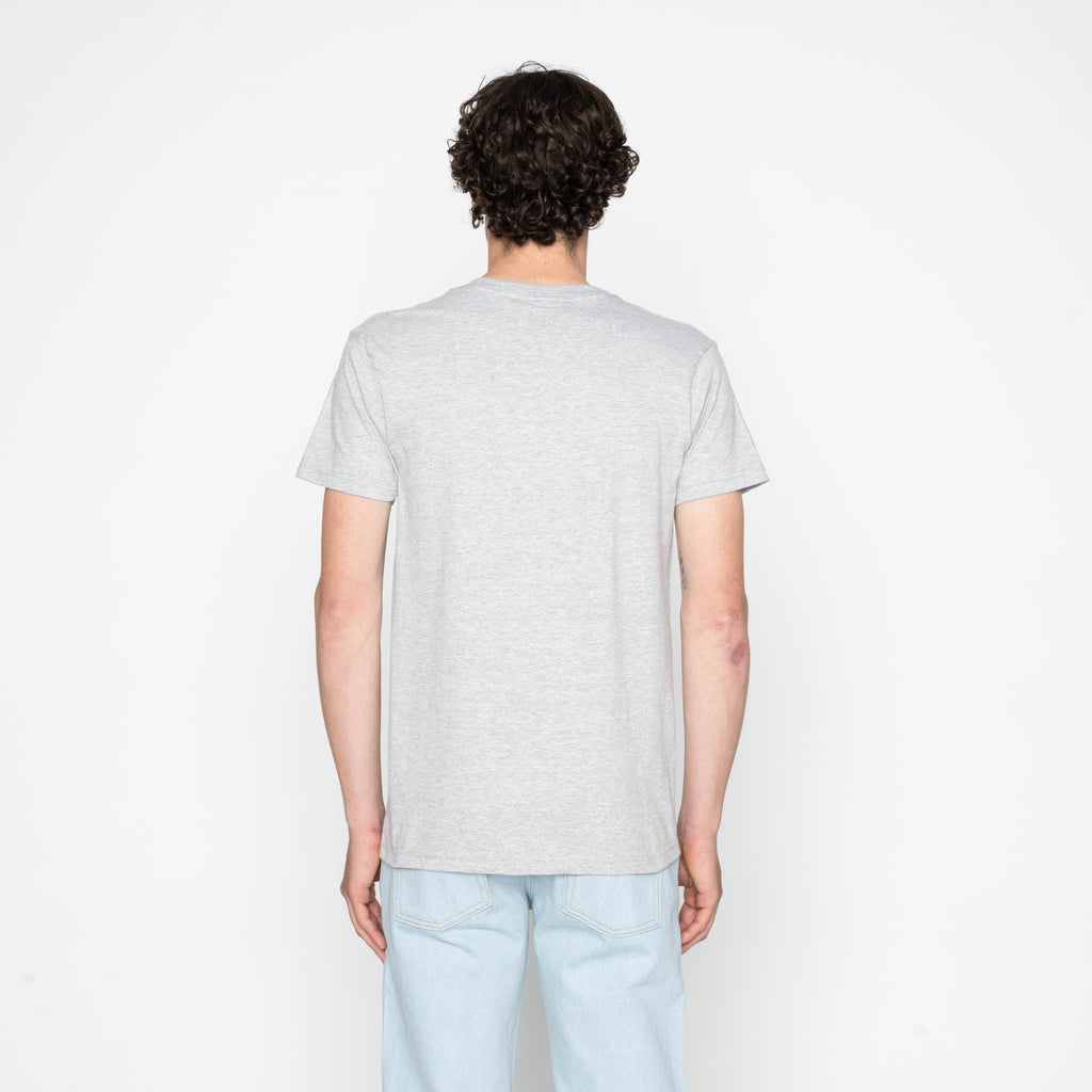 Pocket Tee - Heather Grey + Matsuba Pine Needles - Indigo by Naked & Famous Denim