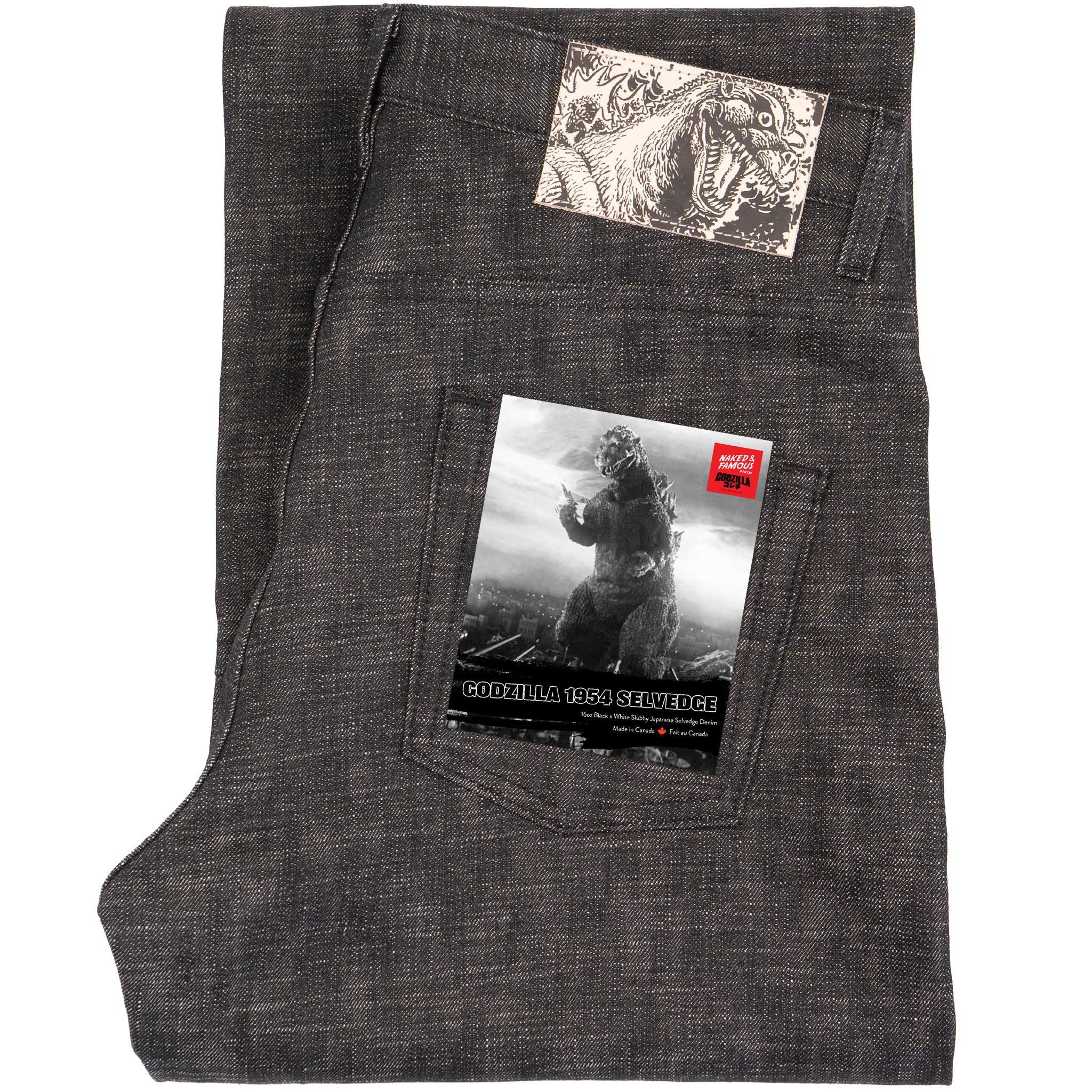 Strong Guy - 1954 Godzilla - Black by Naked & Famous Denim