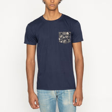 Load image into Gallery viewer, Pocket Tee - Navy - Kimono Floral
