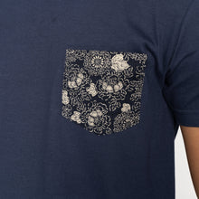 Load image into Gallery viewer, Pocket Tee - Navy - Kimono Floral
