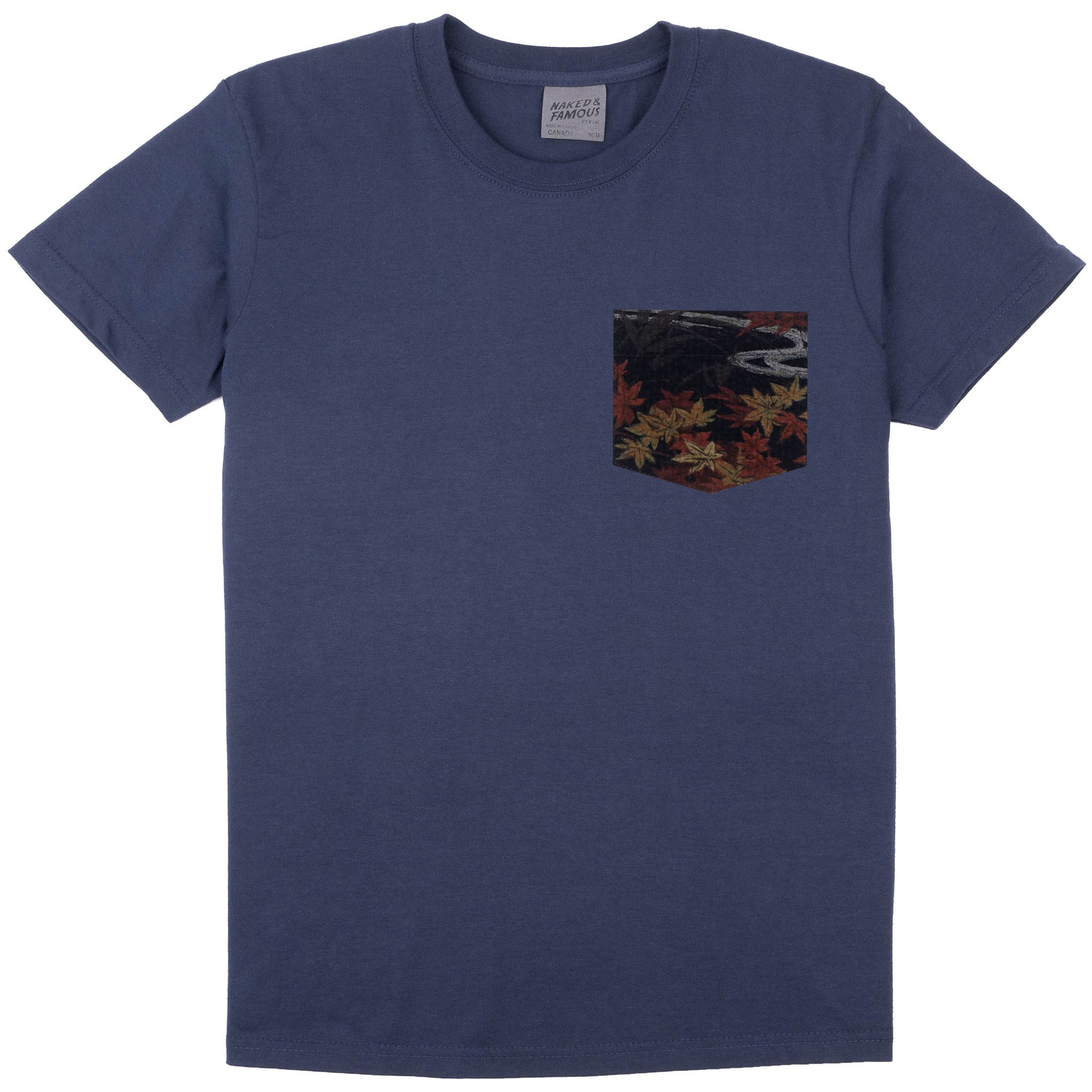 Pocket Tee - Navy - Printed Autumn - Navy