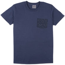 Load image into Gallery viewer, Pocket Tee - White - Printed Autumn - Navy by Naked &amp; Famous Denim

