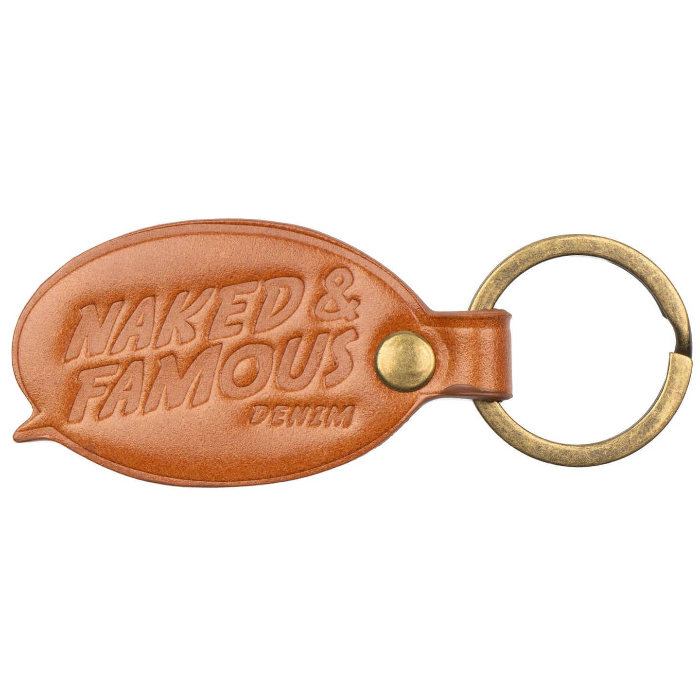 Leather Key Charm - Shell Cordovan - Cognac by Naked & Famous Denim