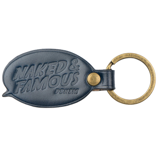 Leather Key Charm - Shell Cordovan - Indigo by Naked & Famous Denim