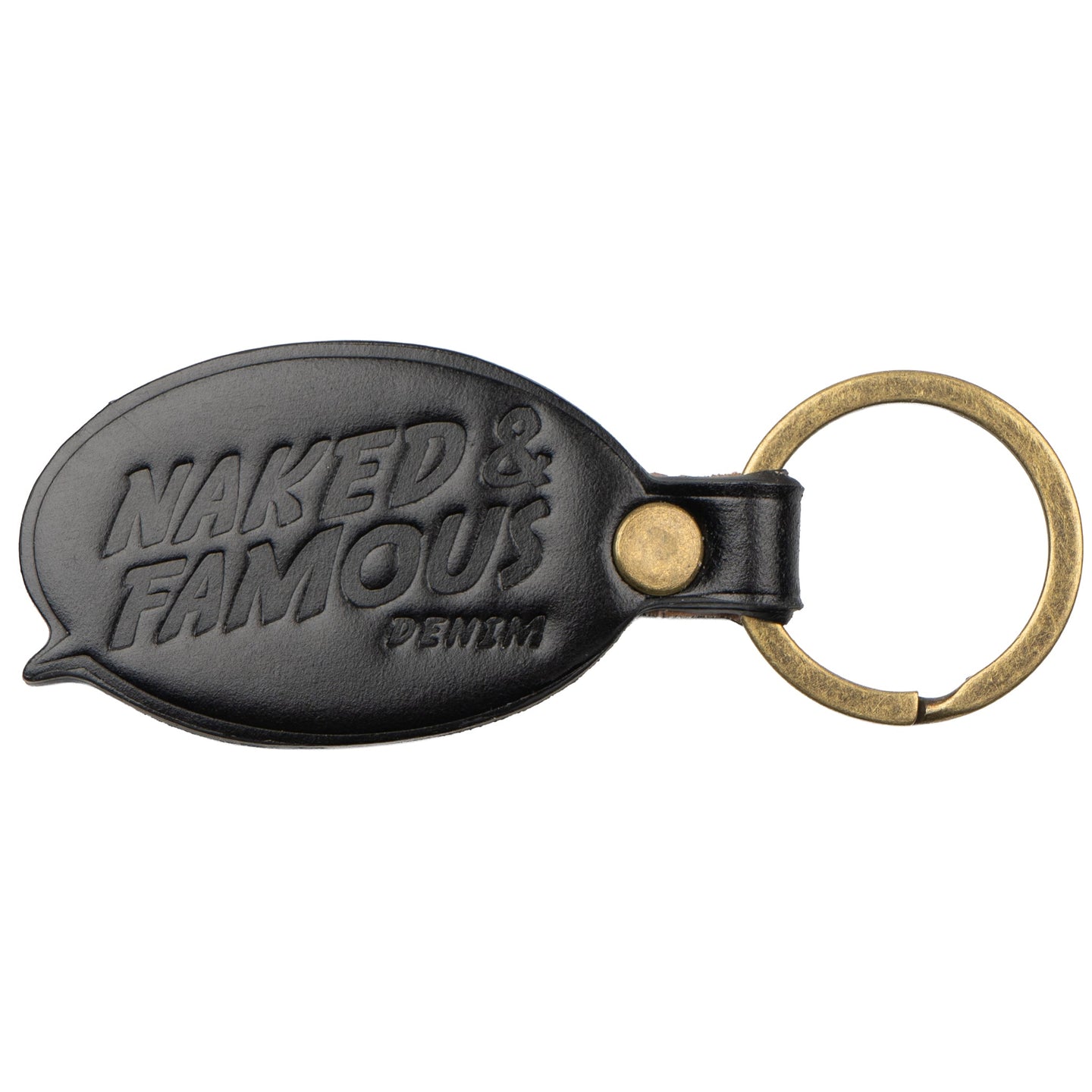Leather Key Charm - Shell Cordovan - Jet Black by Naked & Famous Denim