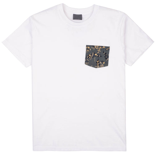 Pocket Tee - Heather Grey - Kimono Scramble - Indigo by Naked & Famous Denim