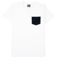 Pocket Tee - White - Brushed Hankercheif - Indigo by Naked & Famous Denim