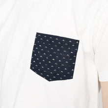 Load image into Gallery viewer, Pocket Tee - White - Kimono Triangles
