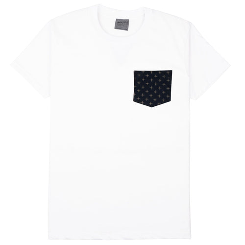 Pocket Tee - White - Kimono Igeta by Naked & Famous Denim