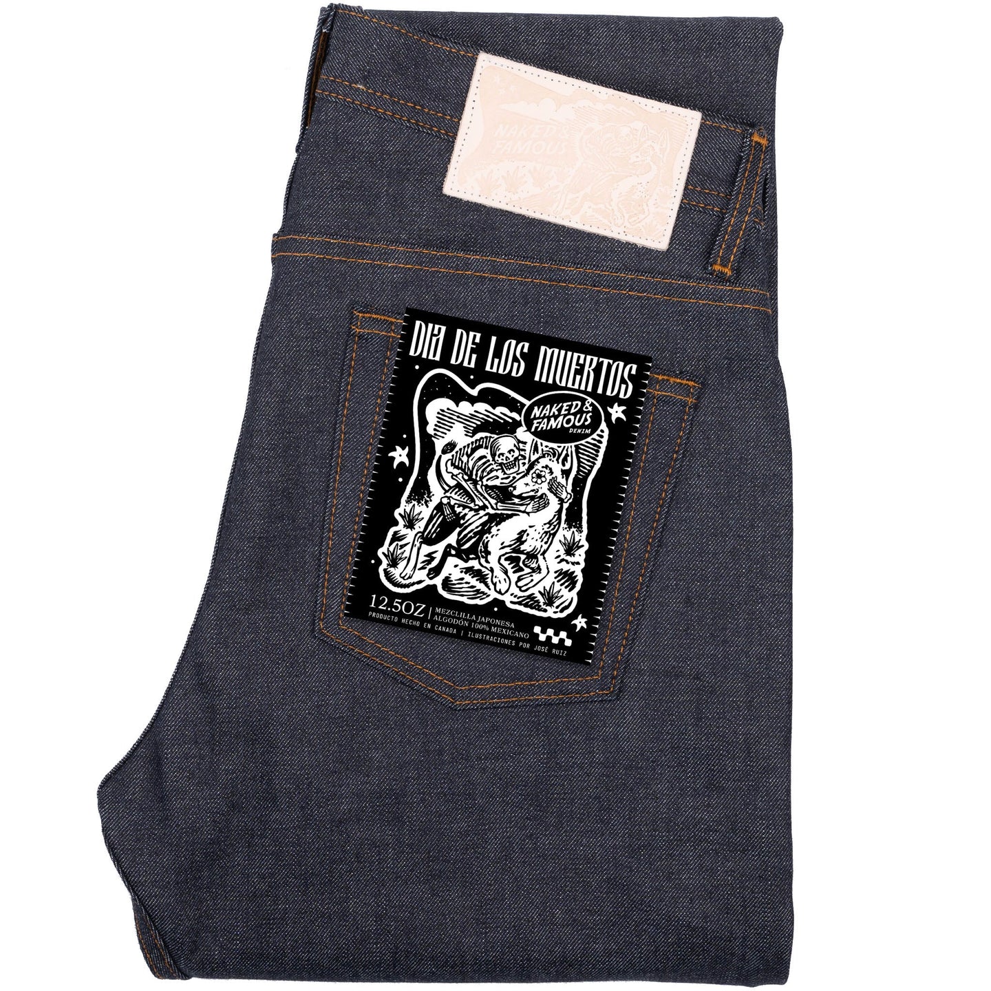 Weird Guy - Dia De Los Muertos Selvedge - Indigo by Naked & Famous Denim