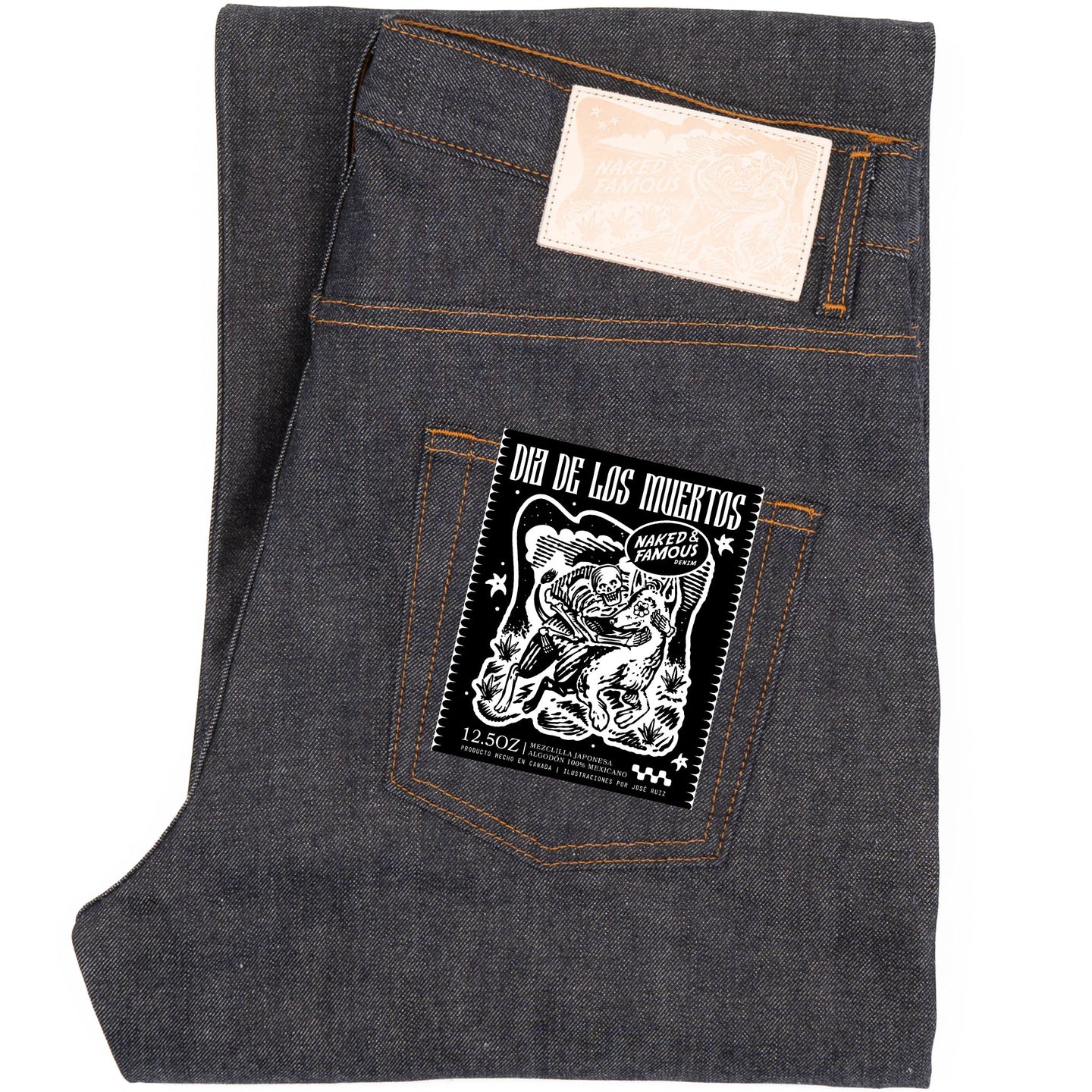 Strong Guy - Dia De Los Muertos Selvedge - Indigo by Naked & Famous Denim