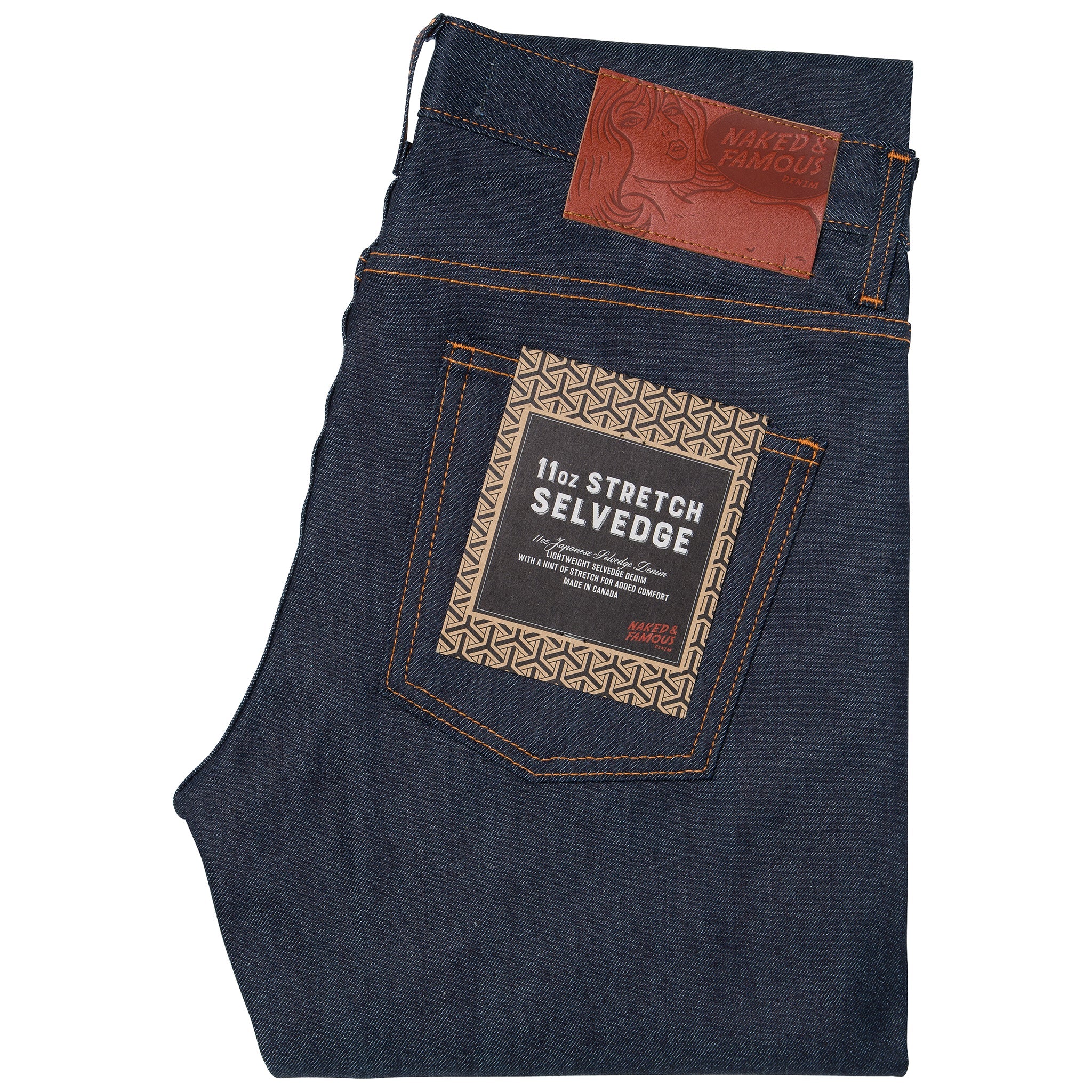 Naked & Famous Denim Men's Duck Canvas Selvedge cheapest Super Skinny Guy Jean Size 28x27