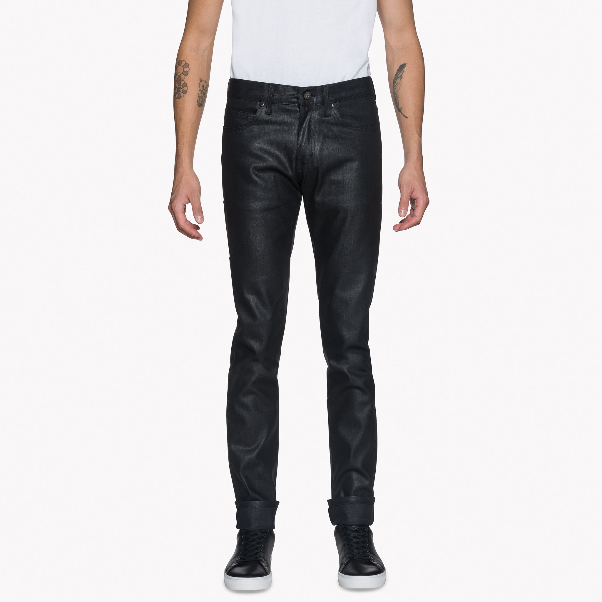 Super Guy - Wax Coated Black Stretch | Naked & Famous Denim – Naked &  Famous Denim NYC