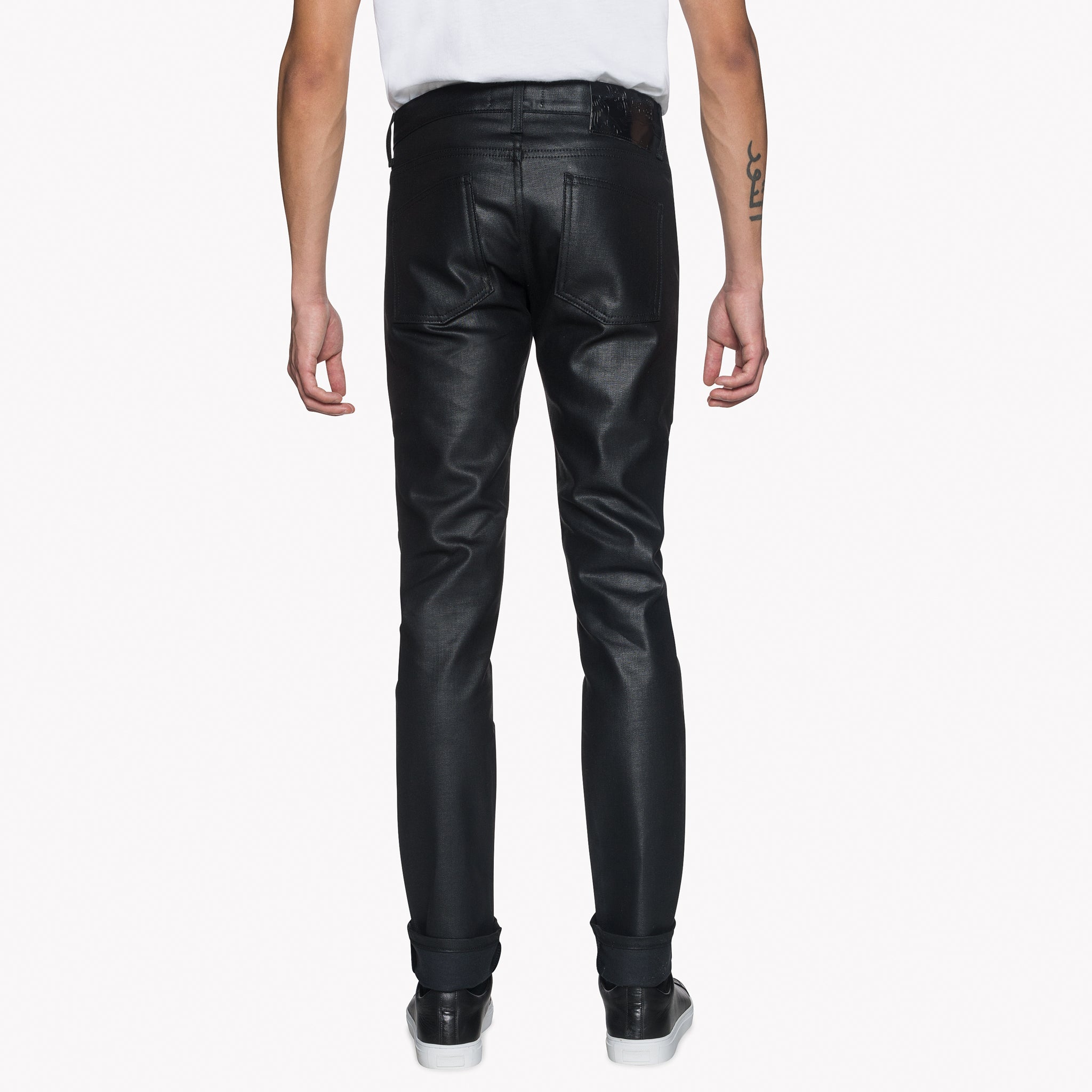 Super Guy - Wax Coated Black Stretch by Naked & Famous Denim