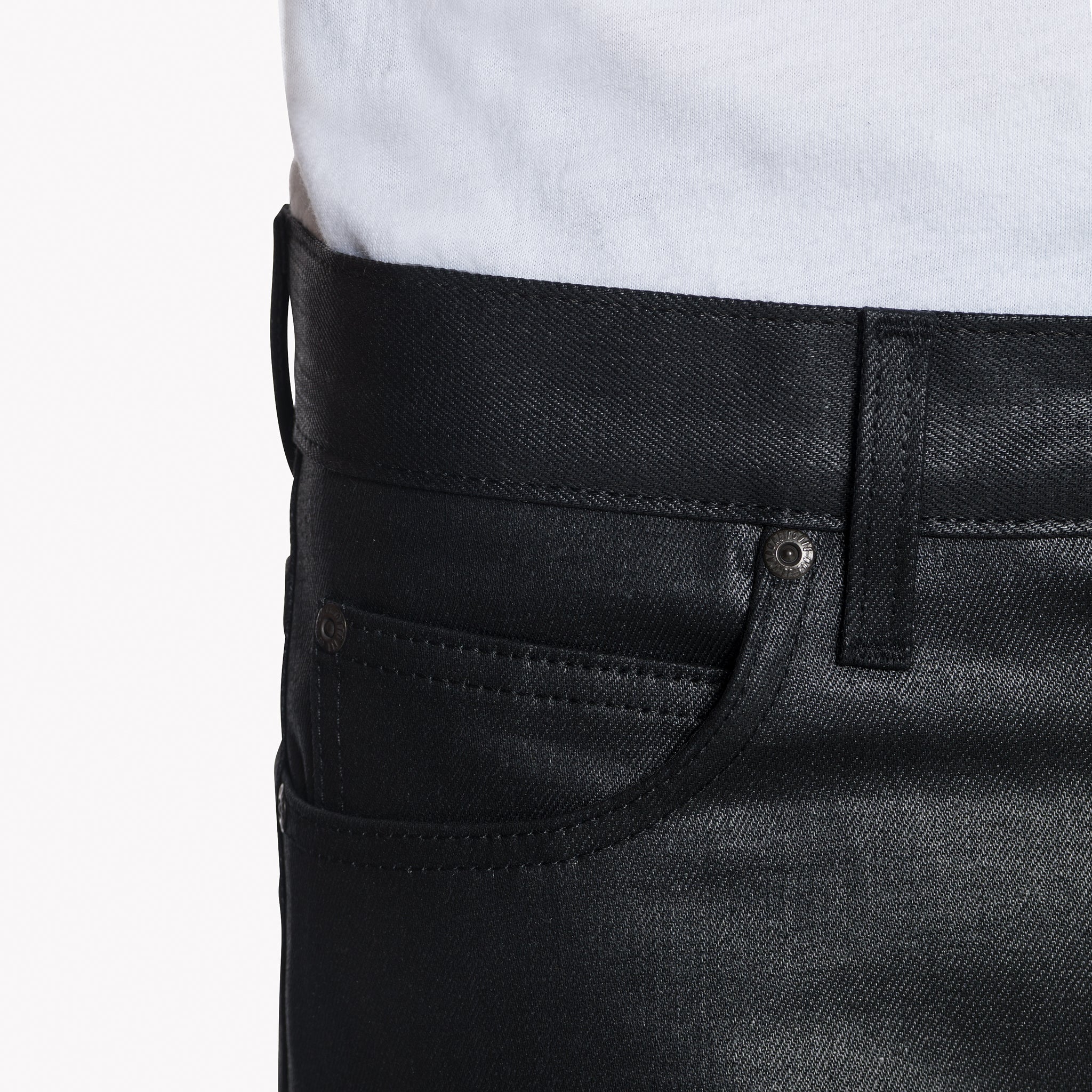 Super Guy - Wax Coated Black Stretch by Naked & Famous Denim