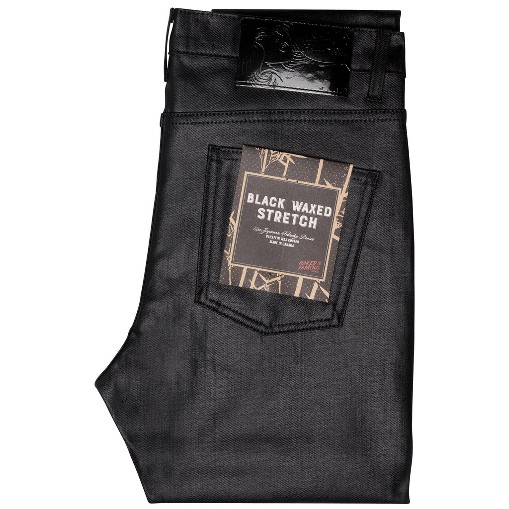 Stacked Guy - Wax Coated Black Stretch by Naked & Famous Denim