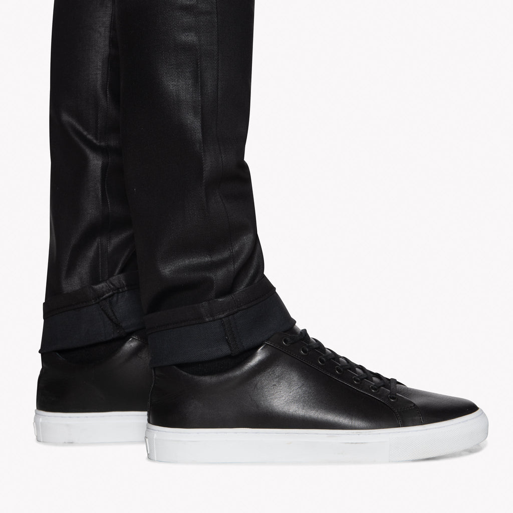 Stacked Guy - Wax Coated Black Stretch by Naked & Famous Denim