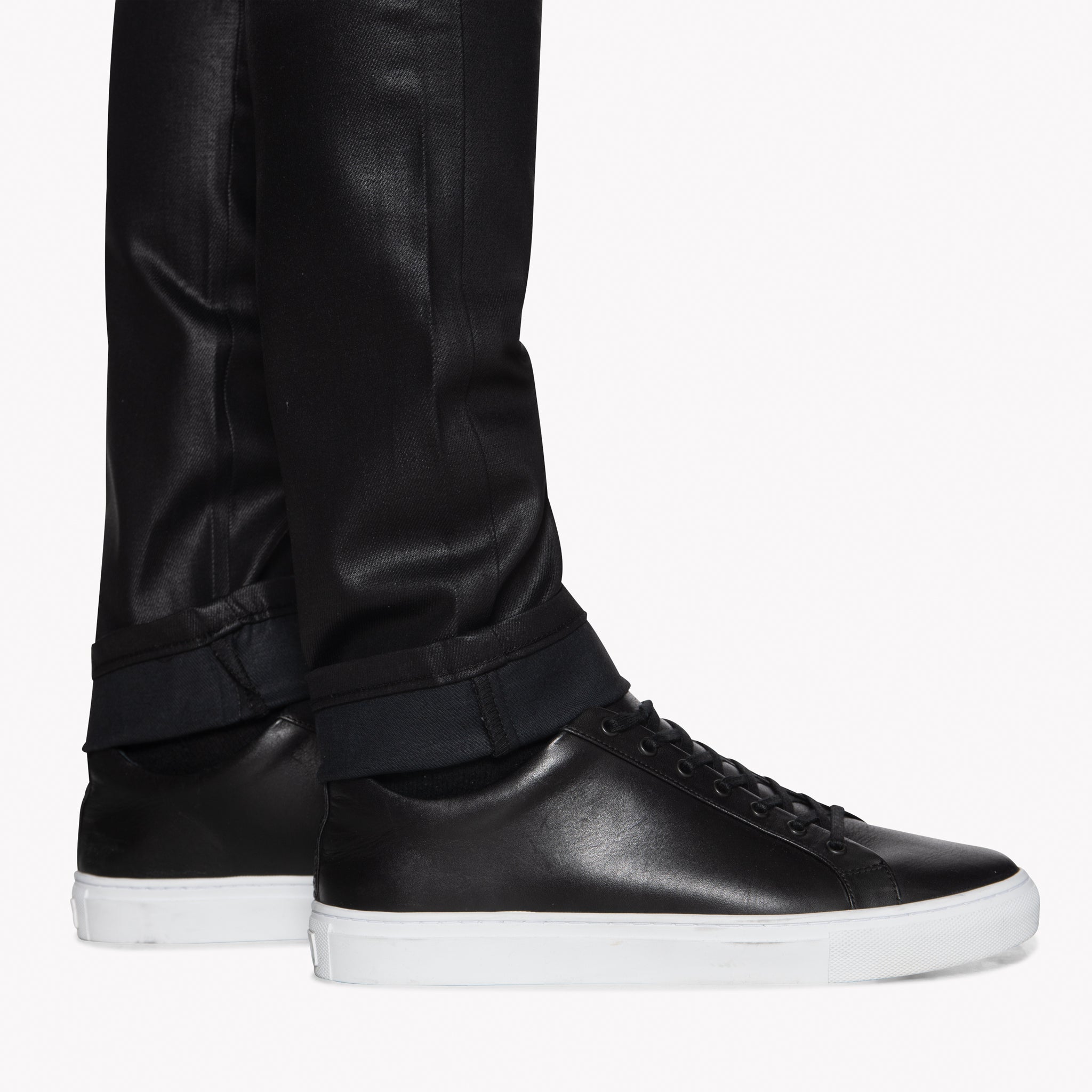 Stacked Guy - Wax Coated Black Stretch by Naked & Famous Denim